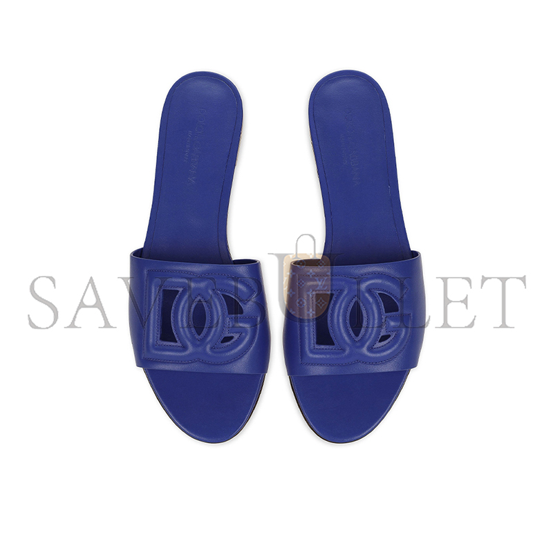 DOLCE GABBANA CALFSKIN SLIDERS WITH DG LOGO CQ0436AY32980623